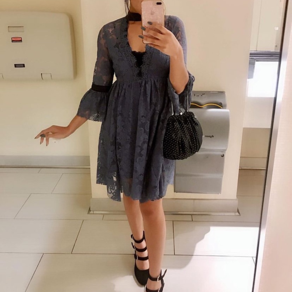 SOLD free people gilded lace dress